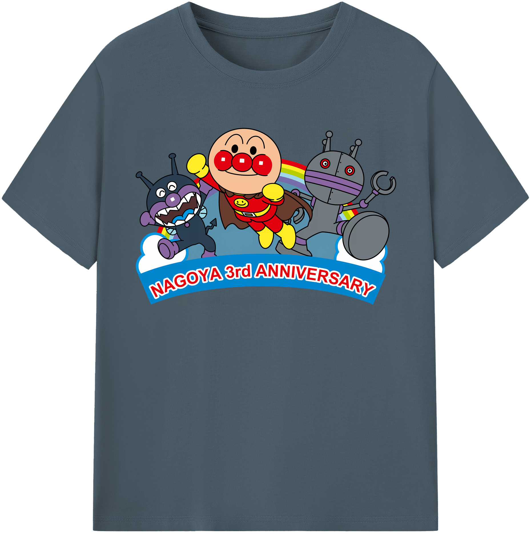 （画像用） アンパンマン Anpanman 綿100％半袖Tシャツ（フロントプリント）